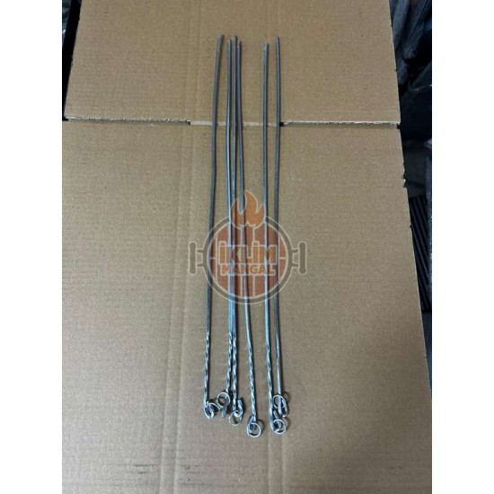 2x2 50 cm Et Ciğer Paslanmaz Kare Çöp Şiş ince malzemeden