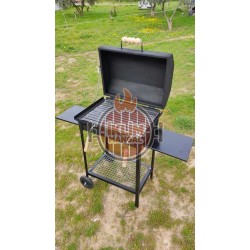 40x50x75 Barbekü Mangal Oluklu Izgara Kapaklı Varil  Mangal Barbekü