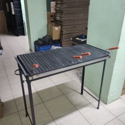 50x100x90 Ayaklı Mangal Oluklu Demir Mangal