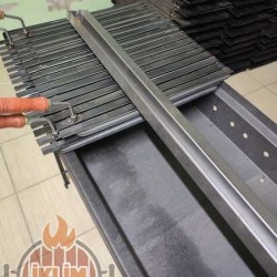 50x100x90 Ayaklı Mangal Oluklu Demir Mangal