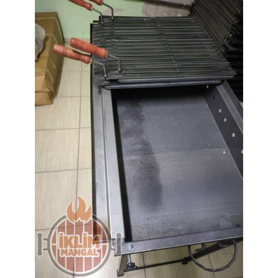50x100x90 Ayaklı Mangal Oluklu Demir Mangal