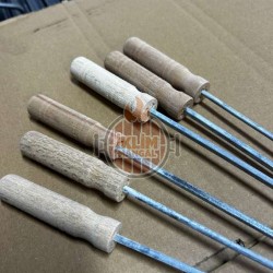 60 cm ahşap saplı kare şiş 6 adet
