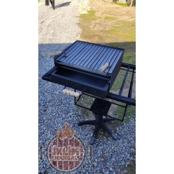 40x50 Barbekü Taş ocak Taş Şömine Bims barbekü içine kızaklı ızgara çekmeceli küllük