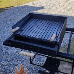 40x50 Barbekü Taş ocak Taş Şömine Bims barbekü içine kızaklı ızgara çekmeceli küllük