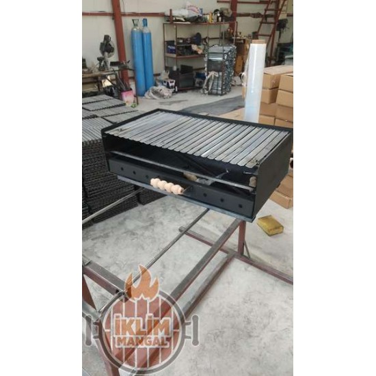 40x50 Barbekü Taş ocak Taş Şömine Bims barbekü içine kızaklı ızgara çekmeceli küllük