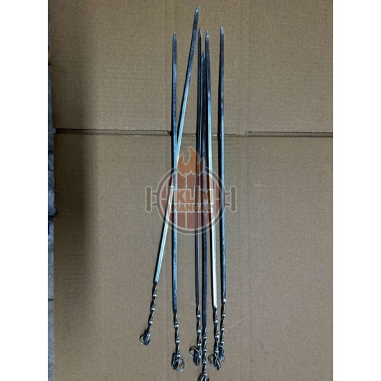 50 cm Yassı Kanat Tavuk Ciğer Et Paslanmaz Şiş KALIN ,ETLİ MALZEME