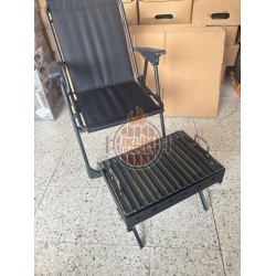 Kamp Campout Piknik Mangalı Katlanır ayaklı, oluklu ızgara yağ hazneli portatif katlanır ayak 30x45