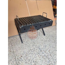 Kamp Campout Piknik Mangalı Katlanır ayaklı, oluklu ızgara yağ hazneli portatif katlanır ayak 30x45