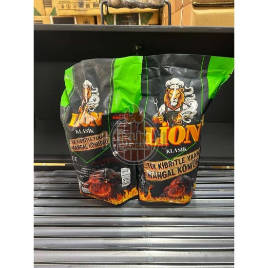 Lion Kömür tek kibritle yanan kömür 10 paket