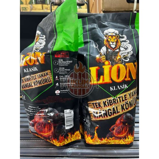 Lion Kömür tek kibritle yanan kömür 10 paket