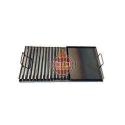 Saç Tava Pleyt Oluklu Izgara 40x60 Yağdanlık'lı Şömine Barbekü Mangal