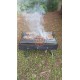 30x45 Döküm Steak Izgaralı Kamp Piknik Mangalı Katlanabilir Ayaklı