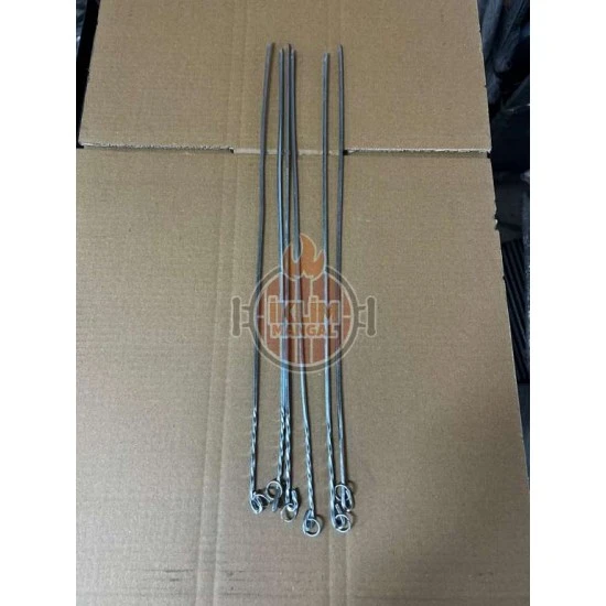 2x2 50 cm Et Ciğer Paslanmaz Kare Çöp Şiş ince malzemeden
