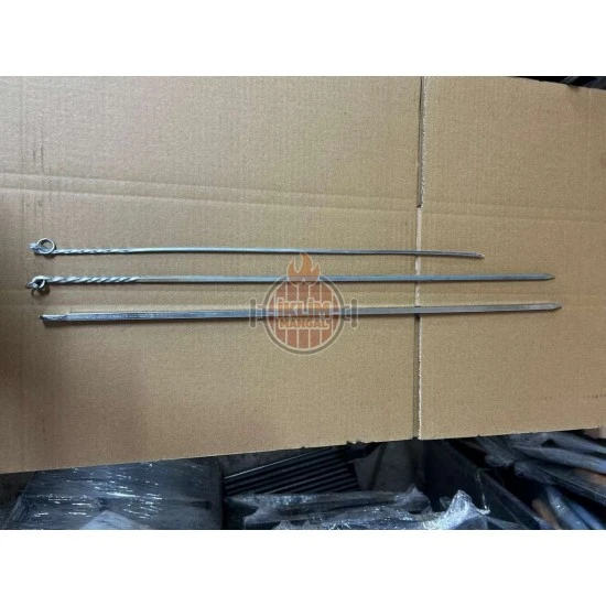 2x2 50 cm Et Ciğer Paslanmaz Kare Çöp Şiş ince malzemeden
