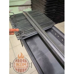 50x100x90 Ayaklı Mangal Oluklu Demir Mangal