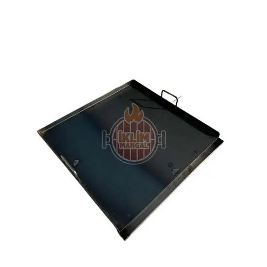 40x40 Pleyt Tava Izgara Üstü Yağdanlıklı Saç Tava