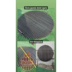 70 cm çapında demir döküm ızgara 