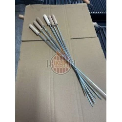 60 cm ahşap saplı kare şiş 6 adet