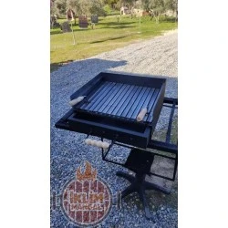 40x50 Barbekü Taş ocak Taş Şömine Bims barbekü içine kızaklı ızgara çekmeceli küllük