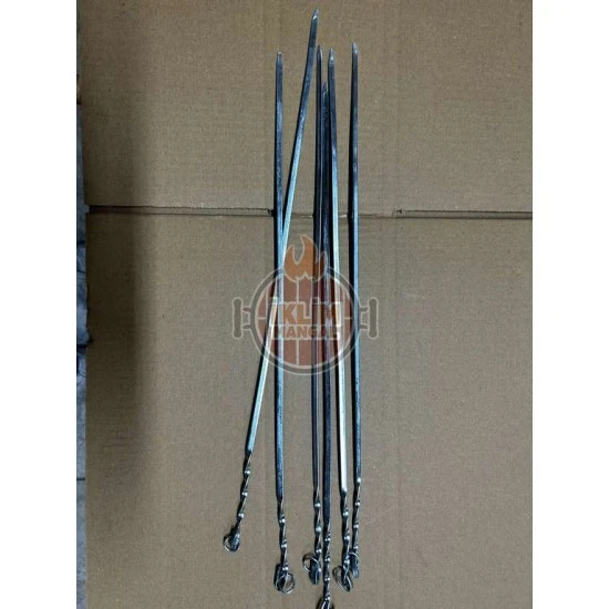 50 cm Yassı Kanat Tavuk Ciğer Et Paslanmaz Şiş  ,ETLİ MALZEME