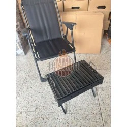 Kamp Campout Piknik Mangalı Katlanır ayaklı, oluklu ızgara yağ hazneli portatif katlanır ayak 30x45