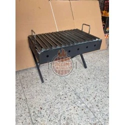 Kamp Campout Piknik Mangalı Katlanır ayaklı, oluklu ızgara yağ hazneli portatif katlanır ayak 30x45