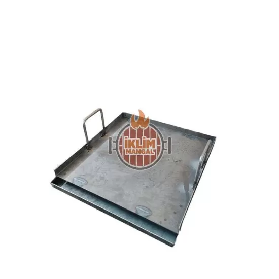 40x40 Pleyt Tava Izgara Üstü Yağdanlıklı Saç Tava