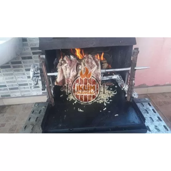 40x40 Pleyt Tava Izgara Üstü Yağdanlıklı Saç Tava