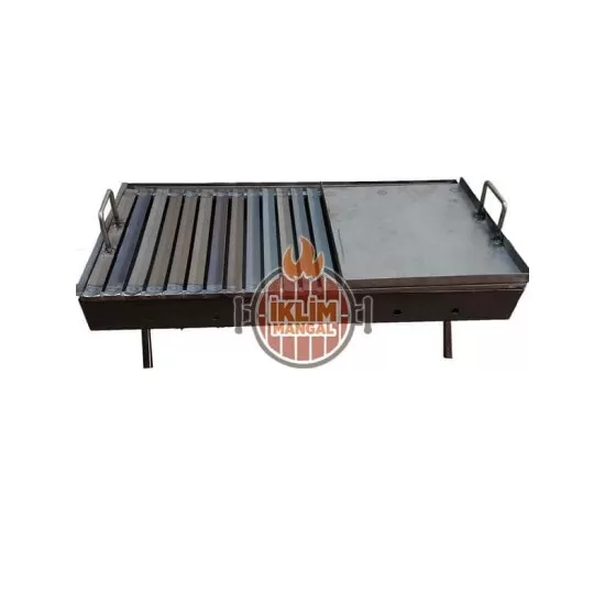 35x70 Tavalı ve Oluklu Izgaralı Katlanır Mangal