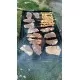 40X70 Nusret Steak Demir  Döküm Izgaralı Mangal Seyyar ayaklı  