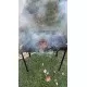 40X70 Nusret Steak Demir  Döküm Izgaralı Mangal Seyyar ayaklı  