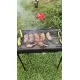 40X70 Nusret Steak Demir  Döküm Izgaralı Mangal Seyyar ayaklı  