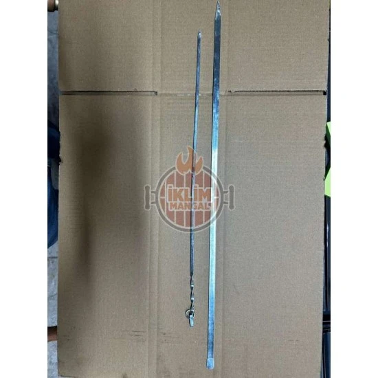 50 cm Yassı Kanat Tavuk Ciğer Et Paslanmaz Şiş  ,ETLİ MALZEME